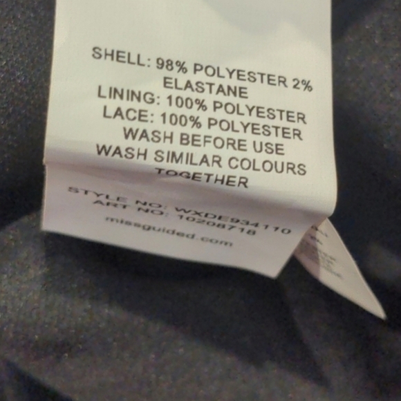 Missguided Lace Insert Black Satin Midaxi Dress size 10 - Picture 5 of 5